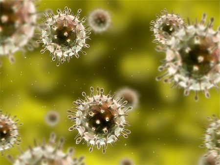 3d rendered close up of some streaming h1n1 viruses Stock Photo - Budget Royalty-Free & Subscription, Code: 400-04155332