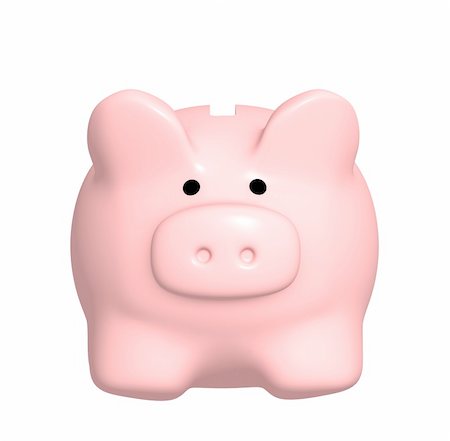 simsearch:400-04529024,k - Piggy bank - isolated over white Stock Photo - Budget Royalty-Free & Subscription, Code: 400-04156848