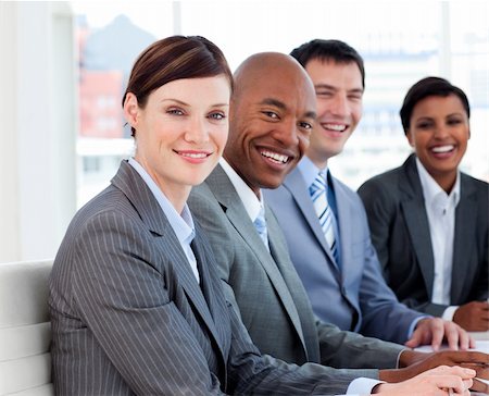 Multi-ethnic business team in a meeting Stock Photo - Budget Royalty-Free & Subscription, Code: 400-04157267