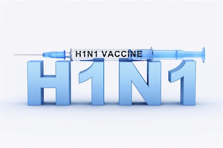 3d rendering of a h1n1 logo with a syringe ontop with "h1n1 vaccine" written on it Stock Photo - Budget Royalty-Free & Subscription, Code: 400-04158053