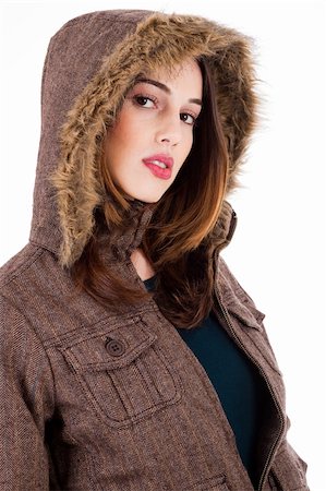 simsearch:400-04158321,k - Pretty women with winter jacket on a white background Stock Photo - Budget Royalty-Free & Subscription, Code: 400-04158301