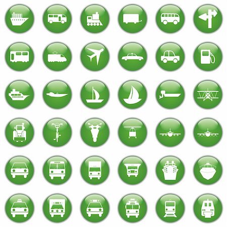 simsearch:400-03968548,k - Transportation set of different vector web icons Stock Photo - Budget Royalty-Free & Subscription, Code: 400-04159225