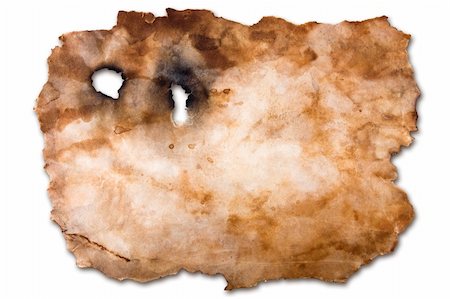 spanishalex (artist) - Old distressed map parchment over white Stock Photo - Budget Royalty-Free & Subscription, Code: 400-04153059