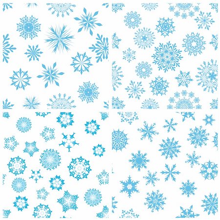 simsearch:400-04635890,k - Seamless snowflakes backgrounds set  for winter and christmas theme Stock Photo - Budget Royalty-Free & Subscription, Code: 400-04164242