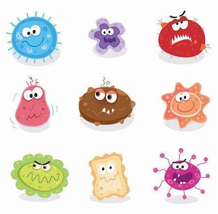 Swine flu, cancer, staphylococcus or trojan virus? Use my BIG COLLECTIONS of bugs and germs. 9 pieces of nasty germs in one collection. Stock Photo - Budget Royalty-Free & Subscription, Code: 400-04164906