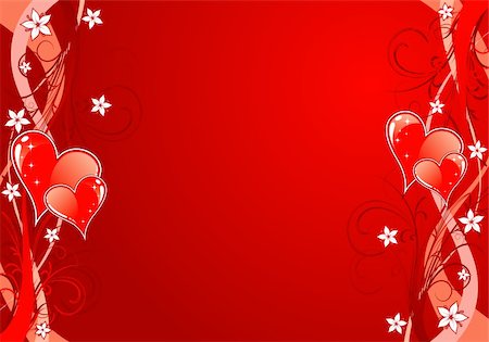 simsearch:400-06080543,k - Valentines Day background with Hearts and floral pattern, element for design, vector illustration Stock Photo - Budget Royalty-Free & Subscription, Code: 400-04165244
