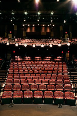 Rows of empty seats in theater seen from stage. Vertical shot. Stock Photo - Budget Royalty-Free & Subscription, Code: 400-04167958