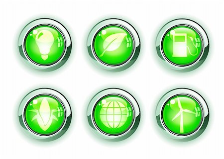 simsearch:400-04144101,k - Vector illustration set of green ecologe icons Stock Photo - Budget Royalty-Free & Subscription, Code: 400-04168169