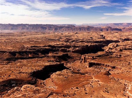 simsearch:400-03948680,k - Aerial view of an arid, craggy landscape. Horizontal shot. Stock Photo - Budget Royalty-Free & Subscription, Code: 400-04169686