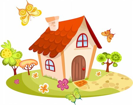 simsearch:700-03508131,k - vector illustration of a house Stock Photo - Budget Royalty-Free & Subscription, Code: 400-04169899