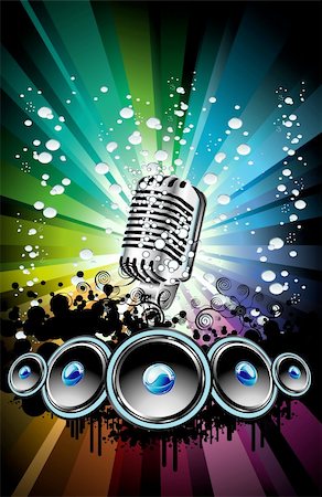 speakers graphics - Colorful Abstract DJ Disco Background Stock Photo - Budget Royalty-Free & Subscription, Code: 400-04160770