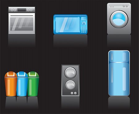 simsearch:400-04790475,k - kitchen equipment icons - vector icon set Stock Photo - Budget Royalty-Free & Subscription, Code: 400-04160791