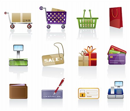 simsearch:400-05918076,k - Online Shop icons - vector icon set Stock Photo - Budget Royalty-Free & Subscription, Code: 400-04160816