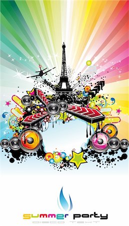 Abstract Urban Style Paris Disco Event Background Stock Photo - Budget Royalty-Free & Subscription, Code: 400-04161774