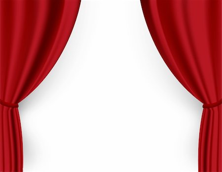Red curtain in theatre. Vector Stock Photo - Budget Royalty-Free & Subscription, Code: 400-04162069