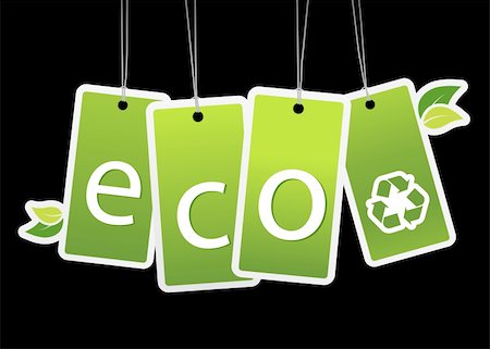 simsearch:400-05365678,k - Eco green tags. Vector art Stock Photo - Budget Royalty-Free & Subscription, Code: 400-04162887