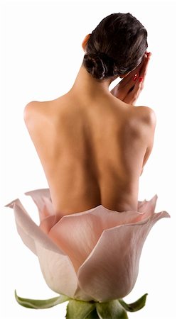 simsearch:400-04836564,k - beautiful naked woman coming out from a flower posing like a ballerina Stock Photo - Budget Royalty-Free & Subscription, Code: 400-04163497