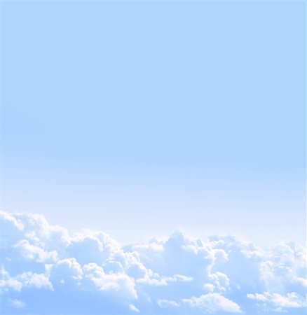 peace backdrop - White clouds in the blue sky Stock Photo - Budget Royalty-Free & Subscription, Code: 400-04174978