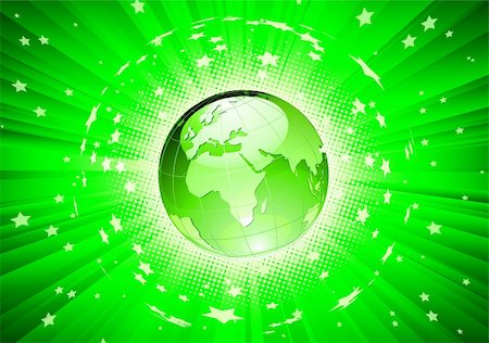 simsearch:400-04144101,k - Vector illustration of abstract green Background with Glossy Earth Globe Stock Photo - Budget Royalty-Free & Subscription, Code: 400-04177447
