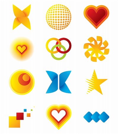simsearch:400-04366521,k - Vector colorful symbols for your business artwork Stock Photo - Budget Royalty-Free & Subscription, Code: 400-04170857