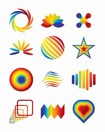 simsearch:400-04752266,k - Vector colorful symbols for your business artwork Stock Photo - Budget Royalty-Free & Subscription, Code: 400-04170859