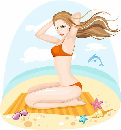 simsearch:400-07421488,k - vector illustration  of a  beach Stock Photo - Budget Royalty-Free & Subscription, Code: 400-04171056