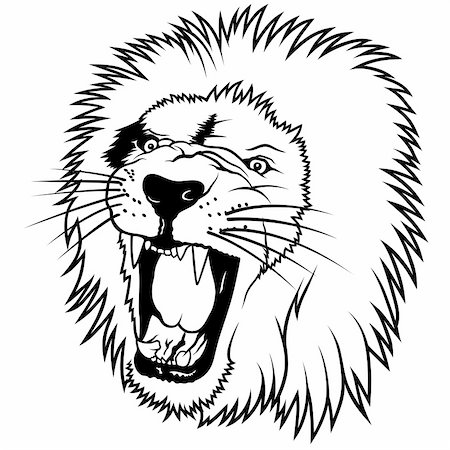 simsearch:400-04171805,k - Lion 2010_01, Lion Head - Hand Drawn illustration Stock Photo - Budget Royalty-Free & Subscription, Code: 400-04171805