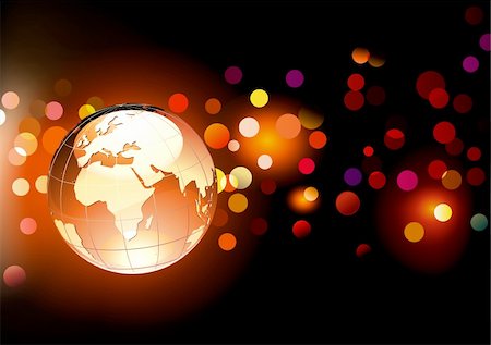 simsearch:400-04213608,k - Vector illustration of abstract Background with Glossy Earth Globe Stock Photo - Budget Royalty-Free & Subscription, Code: 400-04171970