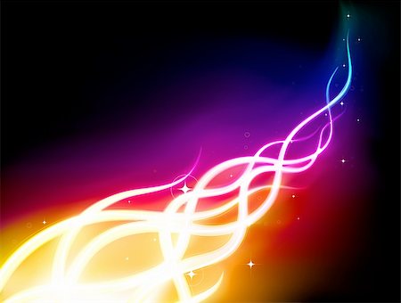 simsearch:400-04213608,k - Vector illustration of  futuristic abstract glowing background resembling motion blurred neon light curves Stock Photo - Budget Royalty-Free & Subscription, Code: 400-04184635