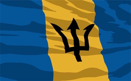 Vector flag of Barbados Stock Photo - Budget Royalty-Free & Subscription, Code: 400-04185417