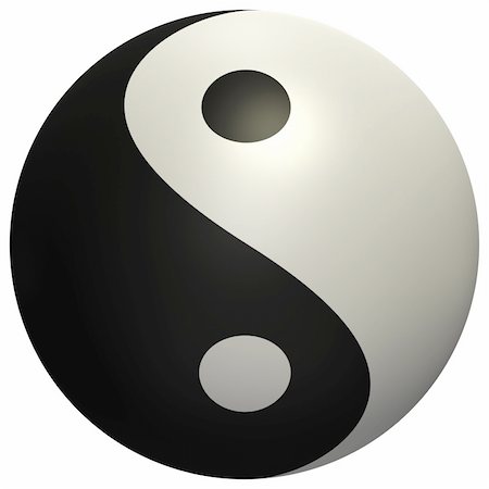 simsearch:400-04744928,k - High quality render of Yin Yang ball Stock Photo - Budget Royalty-Free & Subscription, Code: 400-04186145