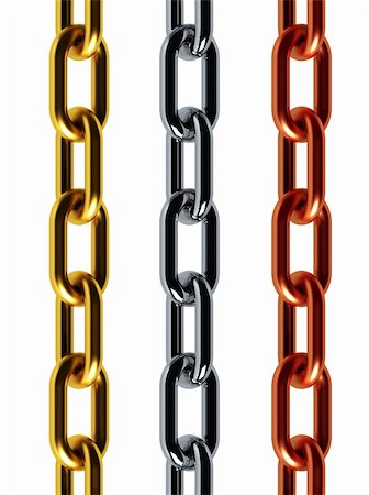 simsearch:400-07578126,k - isolated seamless set of chains Stock Photo - Budget Royalty-Free & Subscription, Code: 400-04188331