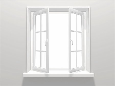simsearch:400-07820254,k - Opened plastic window. 3d render Stock Photo - Budget Royalty-Free & Subscription, Code: 400-04189120