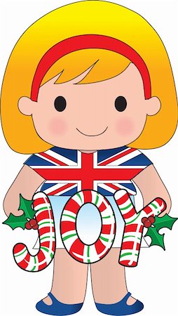 A cute little girl from Britain/England holding the word JOY made of candy canes Stock Photo - Budget Royalty-Free & Subscription, Code: 400-04181888