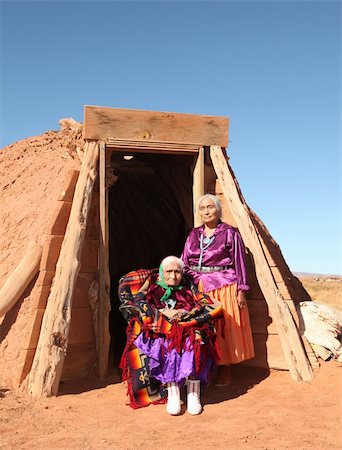 Mother and Daughter Traditional Navajo Women Posing Outside a Traditional Hogan Stock Photo - Budget Royalty-Free & Subscription, Code: 400-04182286
