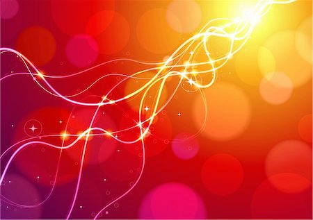 simsearch:400-04213608,k - Vector illustration of red abstract glowing background resembling motion blurred neon light curves Stock Photo - Budget Royalty-Free & Subscription, Code: 400-04182533