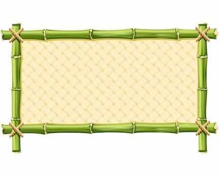 Bamboo frame with Woven isolated on white Stock Photo - Budget Royalty-Free & Subscription, Code: 400-04183487