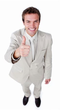 simsearch:400-04875087,k - Positive businessman with thumb up smiling at the camera Photographie de stock - Aubaine LD & Abonnement, Code: 400-04183744