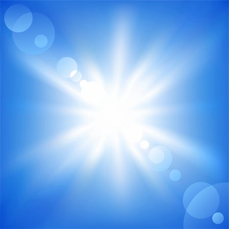 sparkle stars white background - vector illustration of a sun on a blue sky Stock Photo - Budget Royalty-Free & Subscription, Code: 400-04194628
