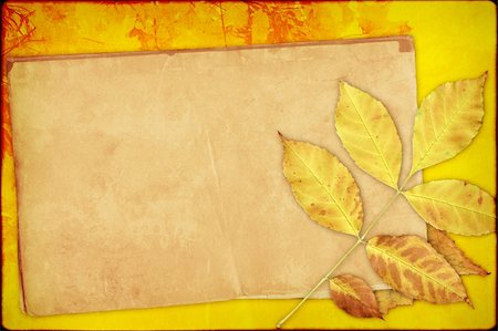 simsearch:400-04544818,k - Grunge background with autumn leaves Photographie de stock - Aubaine LD & Abonnement, Code: 400-04194846