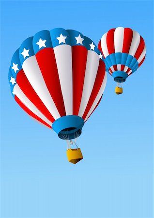 simsearch:400-06642893,k - Hot Air Balloons of 4 of July in Flight Background Foto de stock - Super Valor sin royalties y Suscripción, Código: 400-04196533