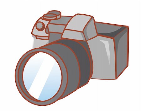 simsearch:400-04294580,k - illustration drawing of camera isolate in a white background Stock Photo - Budget Royalty-Free & Subscription, Code: 400-04198357