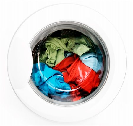 round wet glass - Colorful shirt and trousers in a white laundry. Stock Photo - Budget Royalty-Free & Subscription, Code: 400-04198852