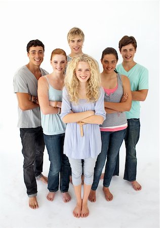 simsearch:400-04199223,k - Confident teenagers standing and smiling in front of the camera Stock Photo - Budget Royalty-Free & Subscription, Code: 400-04199180
