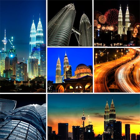 simsearch:400-07111236,k - Collage photo of Kuala Lumpur Malaysia, all photo belongs to me. Stock Photo - Budget Royalty-Free & Subscription, Code: 400-04199758