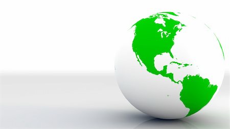 A white and green earth on a plane Stock Photo - Budget Royalty-Free & Subscription, Code: 400-04199998