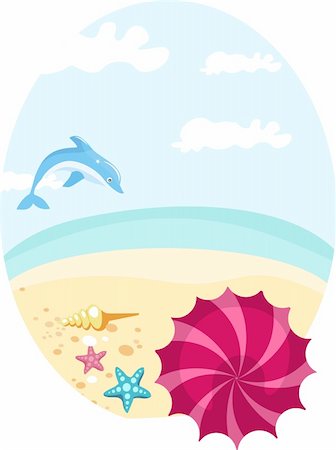 simsearch:400-04062726,k - vector illustration of a beach Foto de stock - Super Valor sin royalties y Suscripción, Código: 400-04190460