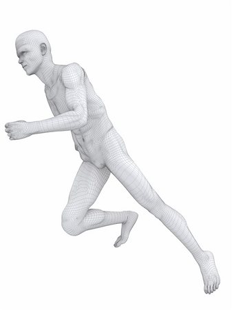 3d rendered illustration of a male jogger Stock Photo - Budget Royalty-Free & Subscription, Code: 400-04191159