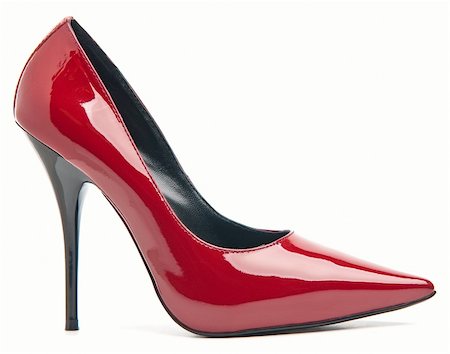 simsearch:400-06070695,k - Red female shoes on a high heel. Isolated on white background. Foto de stock - Super Valor sin royalties y Suscripción, Código: 400-04204406