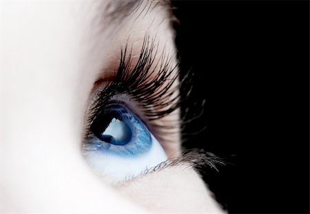 simsearch:400-04751617,k - Blue eye closeup of a girl Stock Photo - Budget Royalty-Free & Subscription, Code: 400-04206215